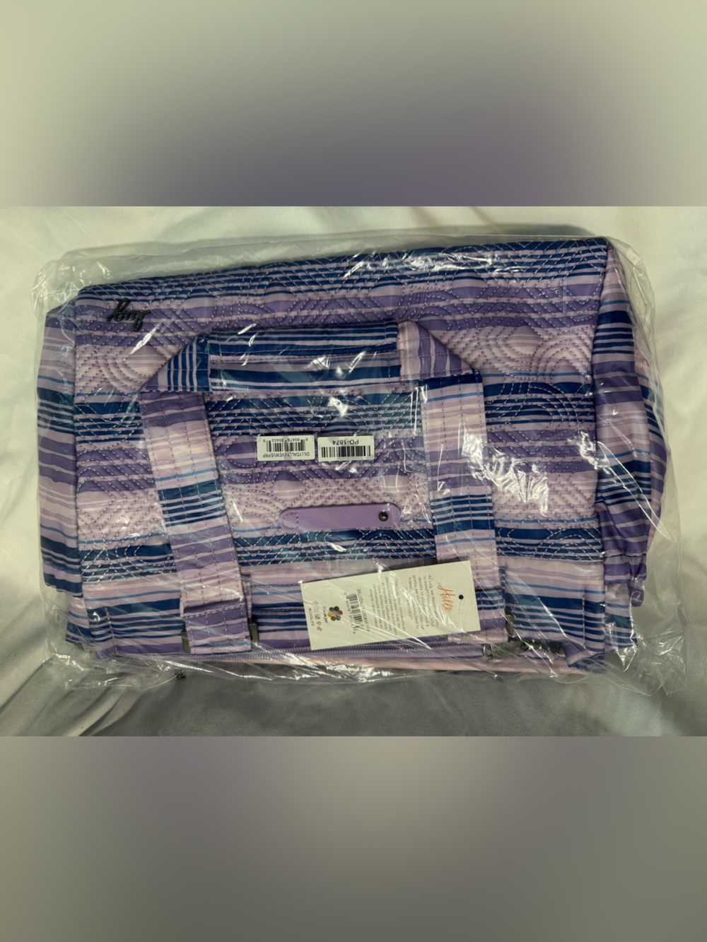 Lug Dilly Dally Convertible Tote Bag - Love Waves Purple